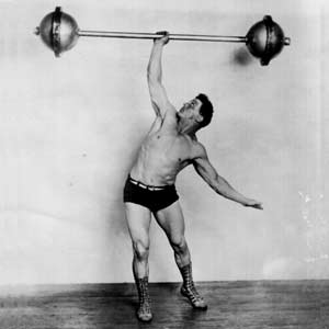 vintage weight lifter